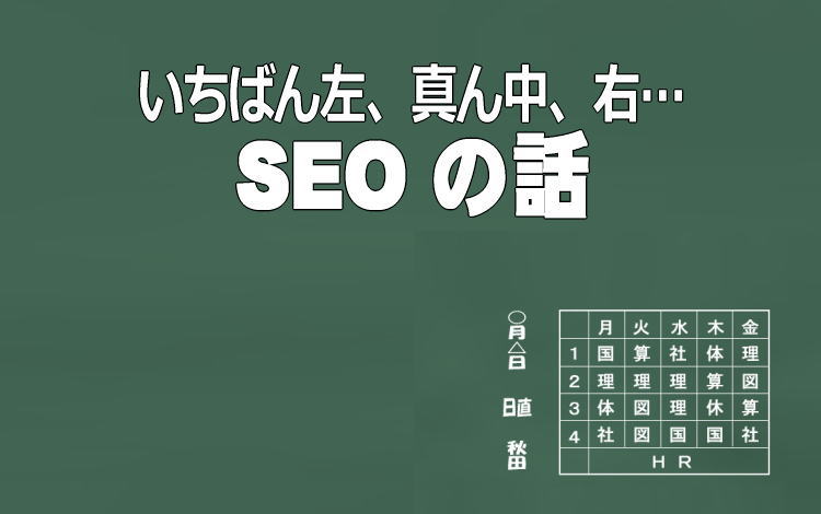 SEOキーワードの並び順番イメージ画像