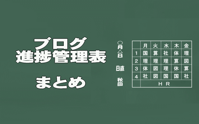 ブログ進捗管理表まとめイメージ画像