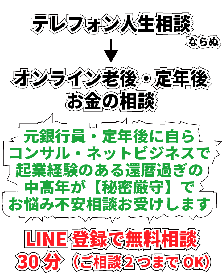 オンライン老後資金・定年退職後のお金の相談イメージ画像