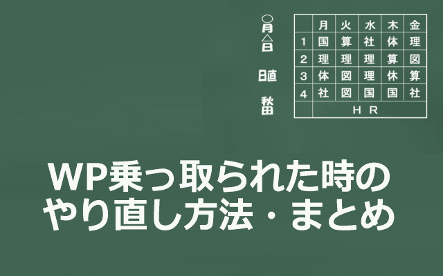 WP乗っ取られた時の対処方法のまとめイメージ画像