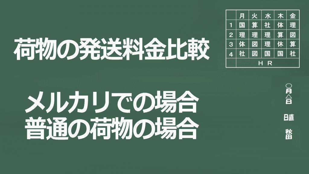 荷物発送料金比較イメージ画像