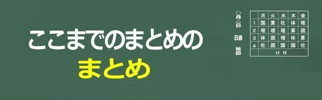 ここまでのまとめのまとめイメージ画像