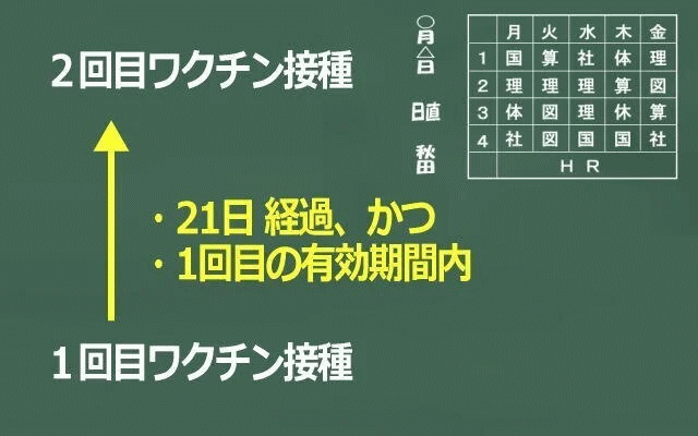 ワクチン接種のタイミングイメージ画像