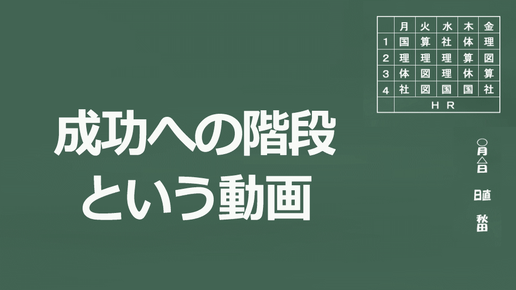 成功への階段という動画イメージ画像