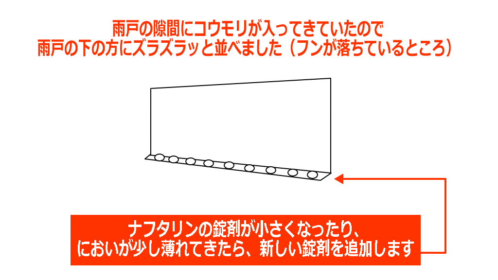 ナフタリンの並べ方イメージ画像